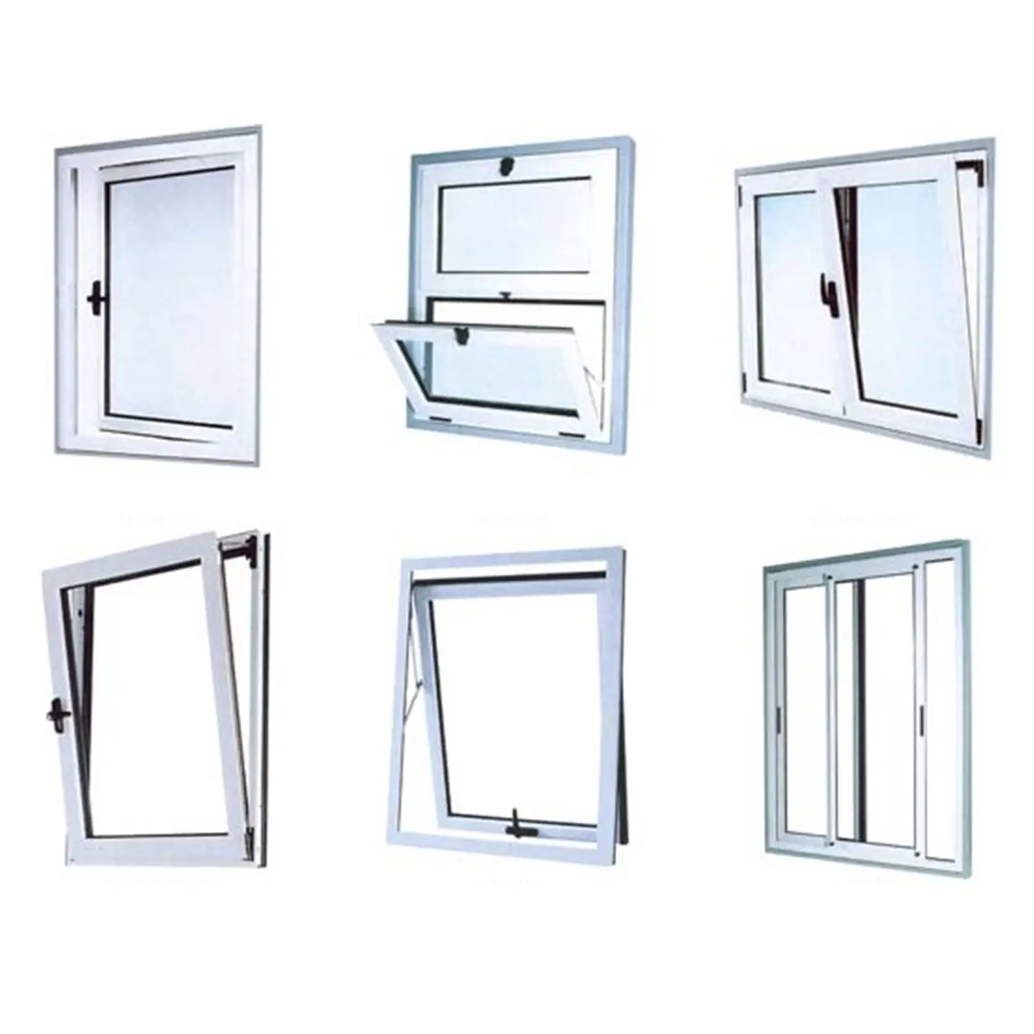Aluminium Windows and Doors Sliding Window with Inside Grill
