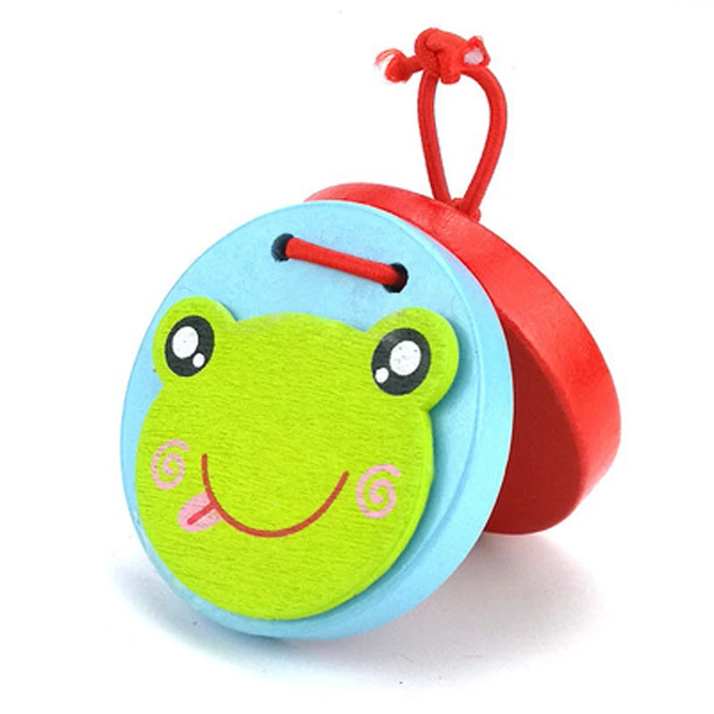 
 Лидер продаж, деревянные Мультяшные животные, детские игрушки для интеллектуальной музыки, Хлопушки, игрушки, подарок на Рождество  