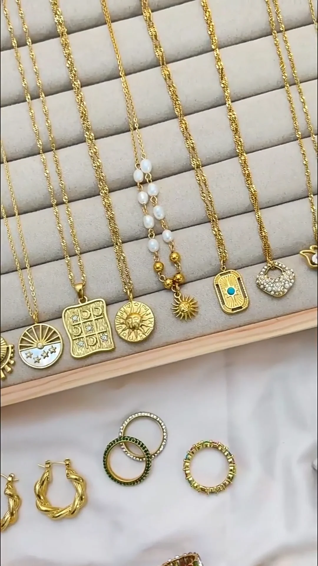 Non Tarnish Water Proof Vintage 18k 14k Gold Plated Jewelry Necklace