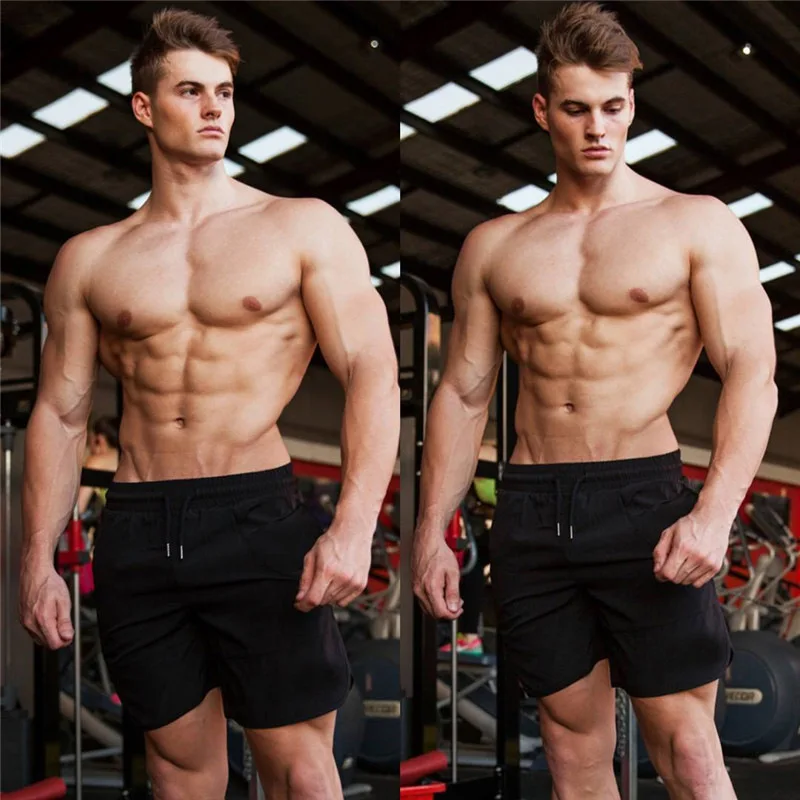 High Quality Cotton Men Fiess Sports Running workout short Pants Men's Casual short beach shorts summer board shorts227_voghion.com
