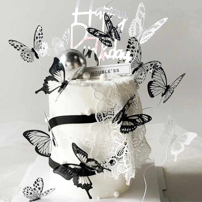 Buutterfly Topper Butterfly Cake Toppers 3D Butterfly Cupcake Topper for Girls Women's ...