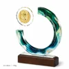 Estilo c - Base de nogal - Trofeo para empleados