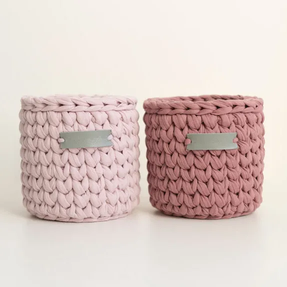 Cestino Portaoggetti Intrecciato A Mano - Nero, Rotondo, In Filo Di Seta Di Ghiaccio, Per Piccoli Oggetti - Foto 7