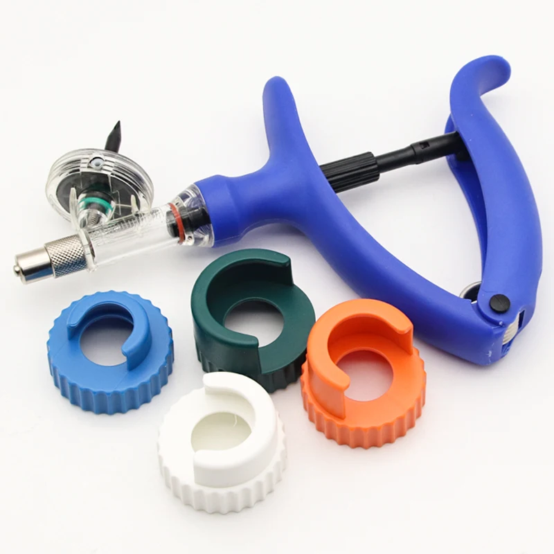 0.1-2ML Automatic Veterinary Vaccine Syringe Automatic Syringe With Four Medicine Bottle Holders