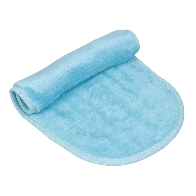 Microfiber Face Eye Makeup Remover Towels Cloth Popular Colors Custom Logo Woven Technics