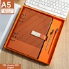 SET-10--Orange notebook + signature pen + pen refill