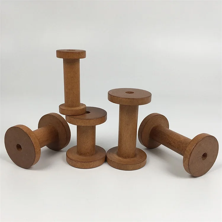 Wooden Spool Handmade DIY Accessory Tools Wooden Vintage Spool
