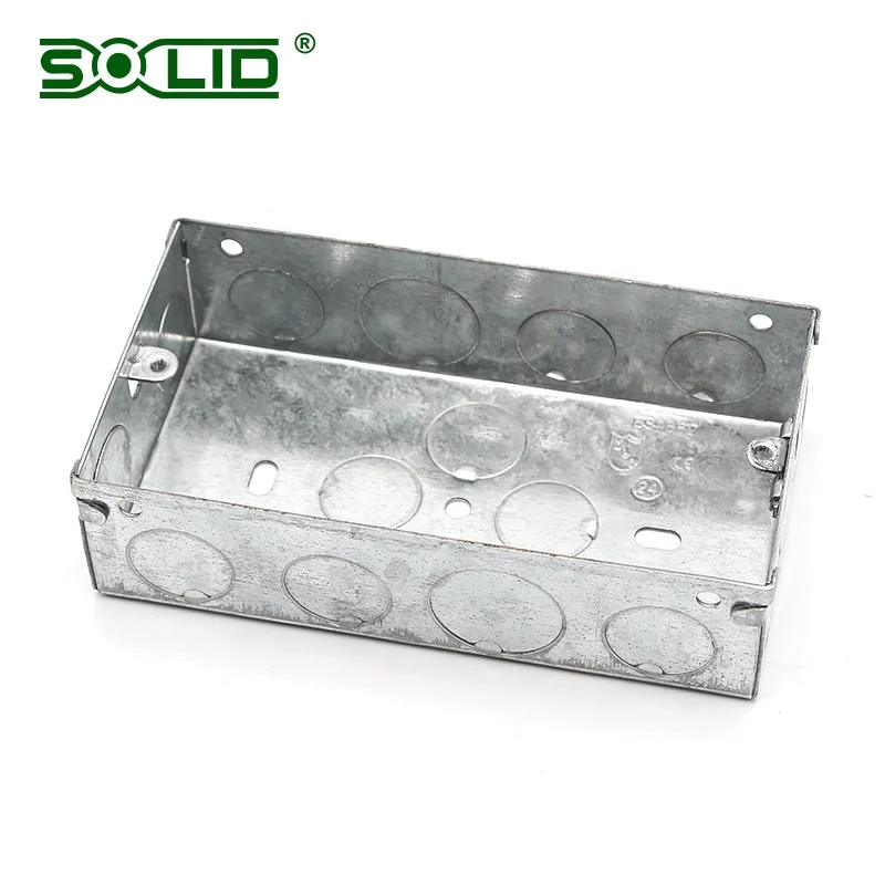 double Gang 25 mm steel box electrical switch box socket junction box
