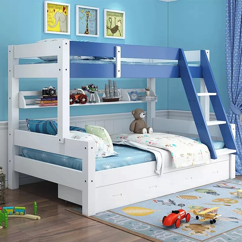 Modern Bedroom Furniture Kids Double Bunk Bed Cot Crib Ever Pretty Kids ...