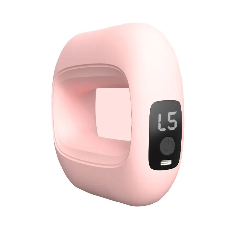 Portable Electric Muscle Relaxation Ring Massager - with Digital - Pink