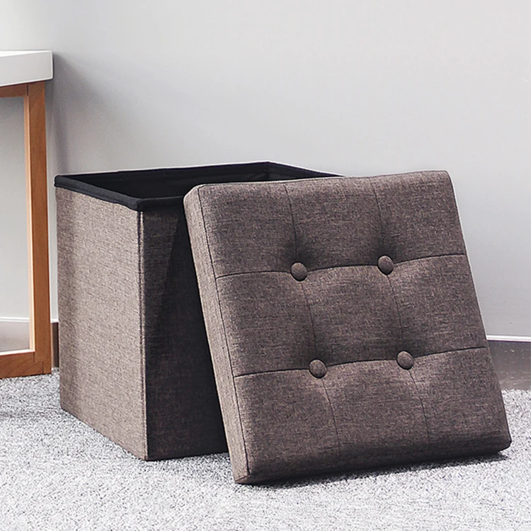 Factory Wholesale Storage Ottoman Household Fashionable Storage Folding Stool