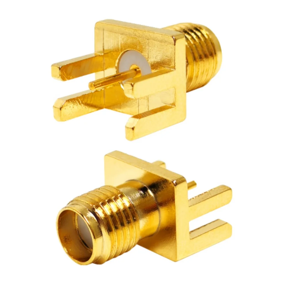 SMA Female Jack for PCB Edge Panel Mount 1.7MM Rf Coax Connector  for RF Applications