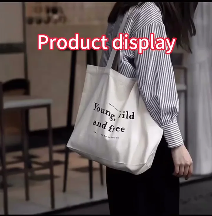 Cheap Customized Logo Tote Shopping Bag Cotton Canvas Bag Custom Silk