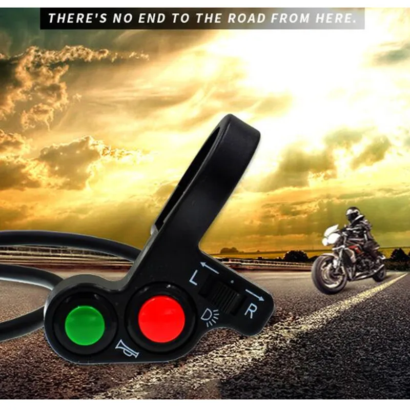 Interrupteur Clignotant & Klaxon Pour Moto - Support 22mm - Universel - Neuf