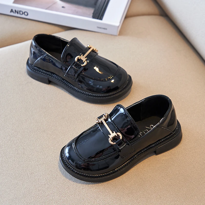 Лоферы без шнуровки для мальчиков, Повседневная Классическая кожаная обувь для школы и детей, новый стиль