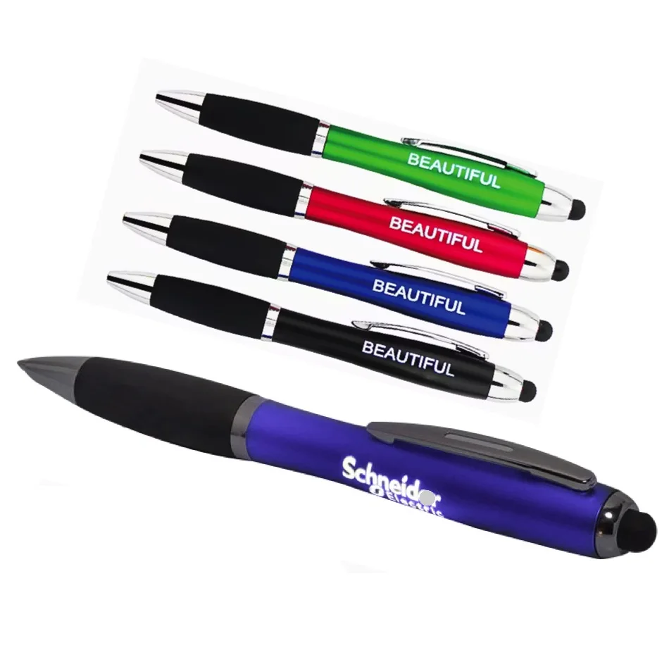 Custom LED illuminated logo ballpoint pens