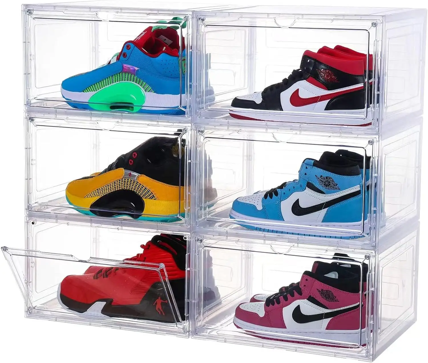 Large Shoe Organizers Storage Boxes Stackable Shoe Storage Boxes Clear ...