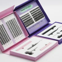 Factory Price Wholesale Pre Cut Segmented Eyelashes DIY Lash Extension Kit Private Label Mink Cluster Lash Cluster Kit