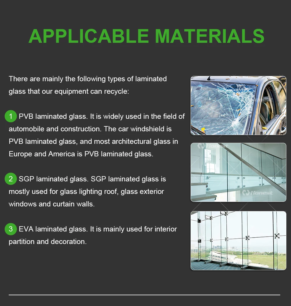 2024 Year Waste Fully Automated Windshield Recycling Laminated Glass ...