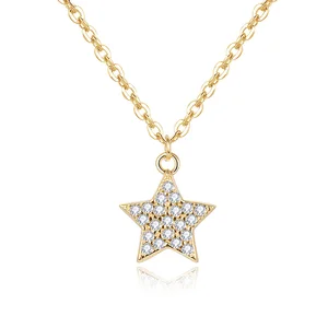 Poliva 925 Sterling Silver Necklace with Beautiful 3A Cubic Zirconia Silver Star Pendant Fashionable Chains for Girls