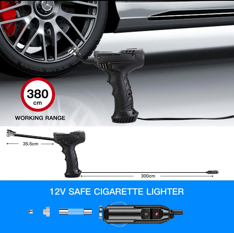 DC 12V Air Compressor Car Tyre Inflator for Cigarette Lighter Air Pump  Portable Tyre Pump Digital Display Tire Car Inflator| Alibaba.com