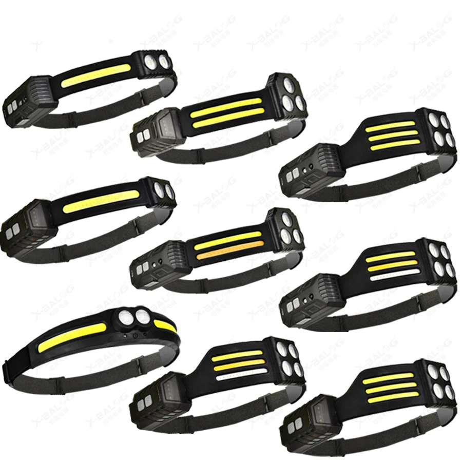 Водонепроницаемый COB светодиодный фонарик с USB-зарядным датчиком движения фар для кемпинга на открытом воздухе