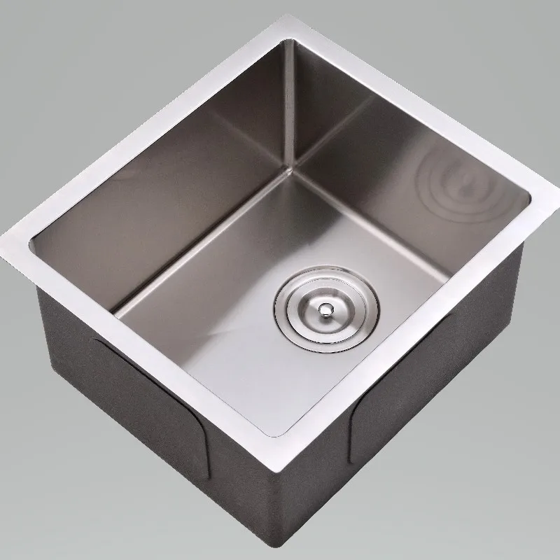 High Quality American Square Kitchen Sink Single Bowl Stainless Steel