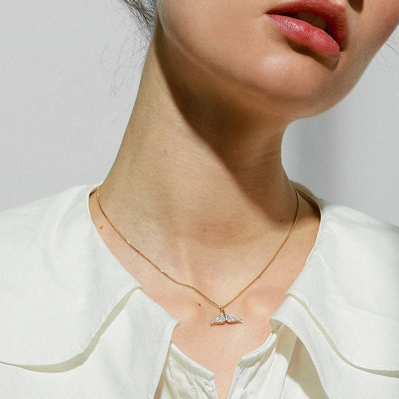 Buy Whale Tail Necklace,Gold Necklace 