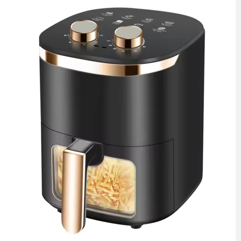 New design multifunctional kitchen appliance smart air fryer fryer paper air fryer LCD display details