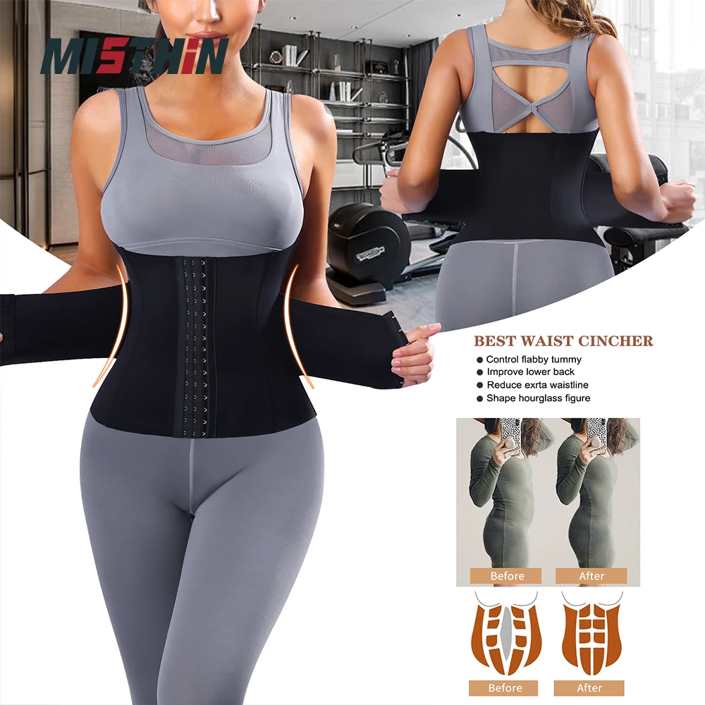 Wholesale Sweat Girdle Women Body Wrap Cincher Corset Trimmer Double Belt Girdle Waist Trainer Shaper Tummy Control Shaperwear