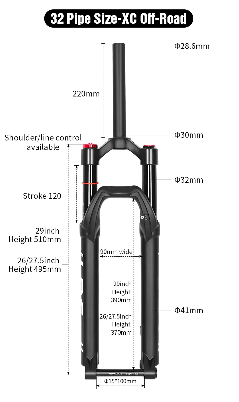 HASSNS M6 Mountain Bike Rigid Fork 26/27.5er MTB Alloy Front Fork Suitable For Disc Brake V Brake I.590011597