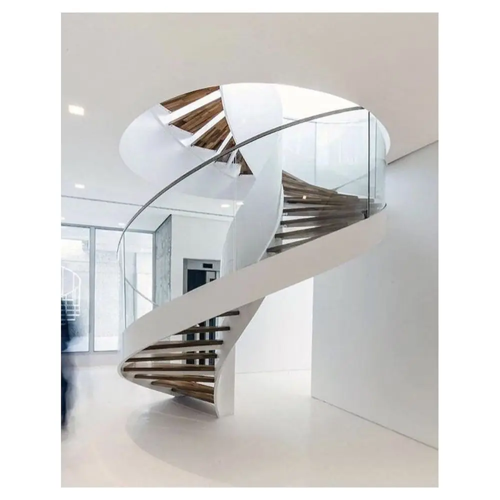 Prima Outdoor Staircase Design Staircase Full Customized Hanging Crystal Glass Spiral Staircase Cost