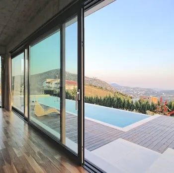 USA Outdoor Hurricane Proof Aluminum Frame Sliding Doors Exterior Soundproof Glass Patio Door for Villa