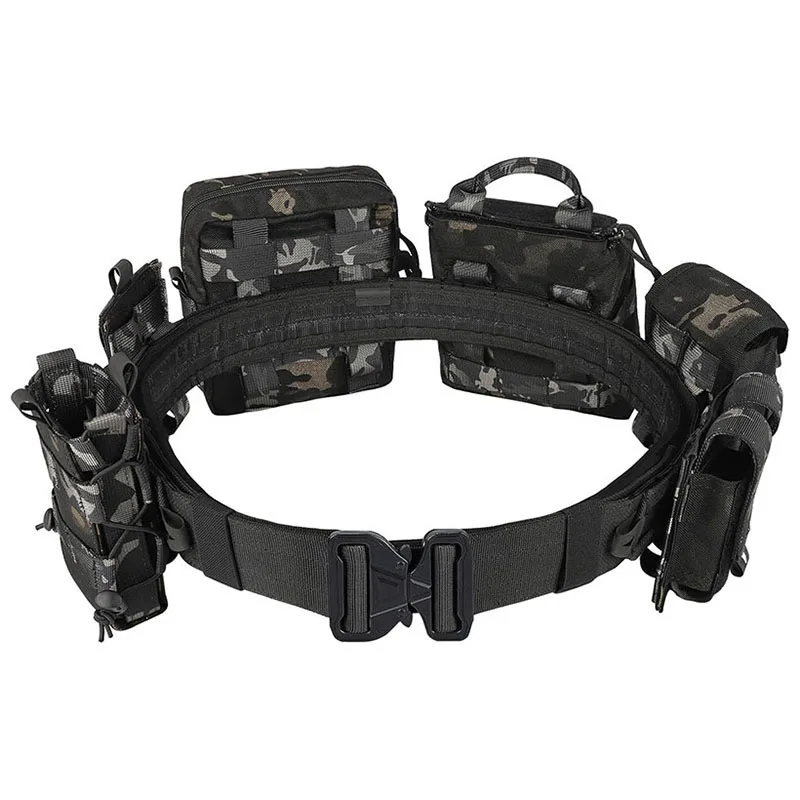Wholesale Multifunctional Adjustable Modular Equipment Tactical Belt Adjustable Premium Duty Belt Quick-Release with Pouches