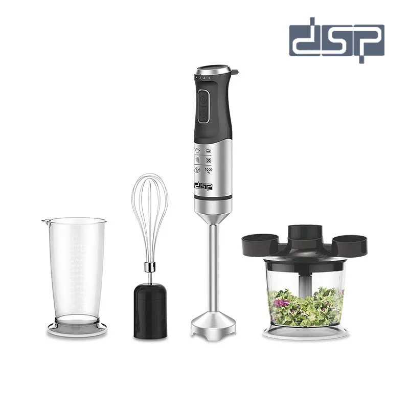 DSP 4 in 1 Hand Blender Set Food Blender for Home Kitchen Portable Electric Immersion Mixer Stainless Steel Sticker Blenders