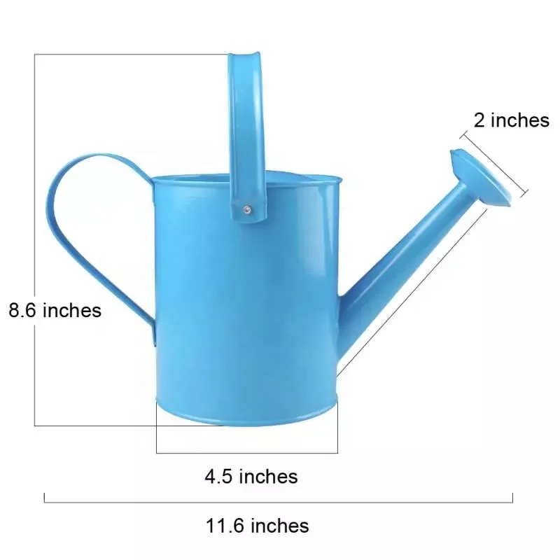 Садовые банки для воды объемом 1 2 литров оцинкованная металлическая поливочная баночка с антикоррозийным порошковым покрытием посадки детей в помещении и на улице