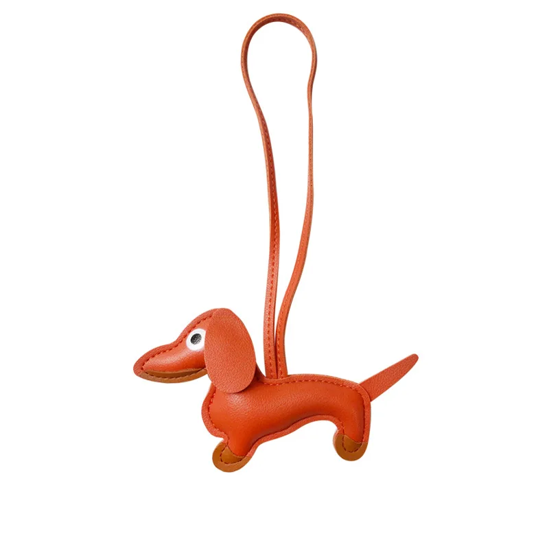 Custom Dachshund Llavero Leather Tag Leather Dachshund Keychain Dog Key