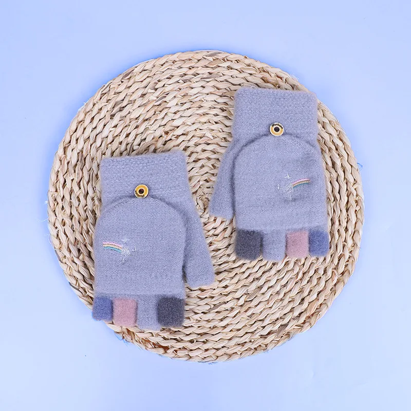 Новые зимние женские шерстяные трикотажные перчатки, оптовая продажа шерстяных полуперстней, зимние перчатки