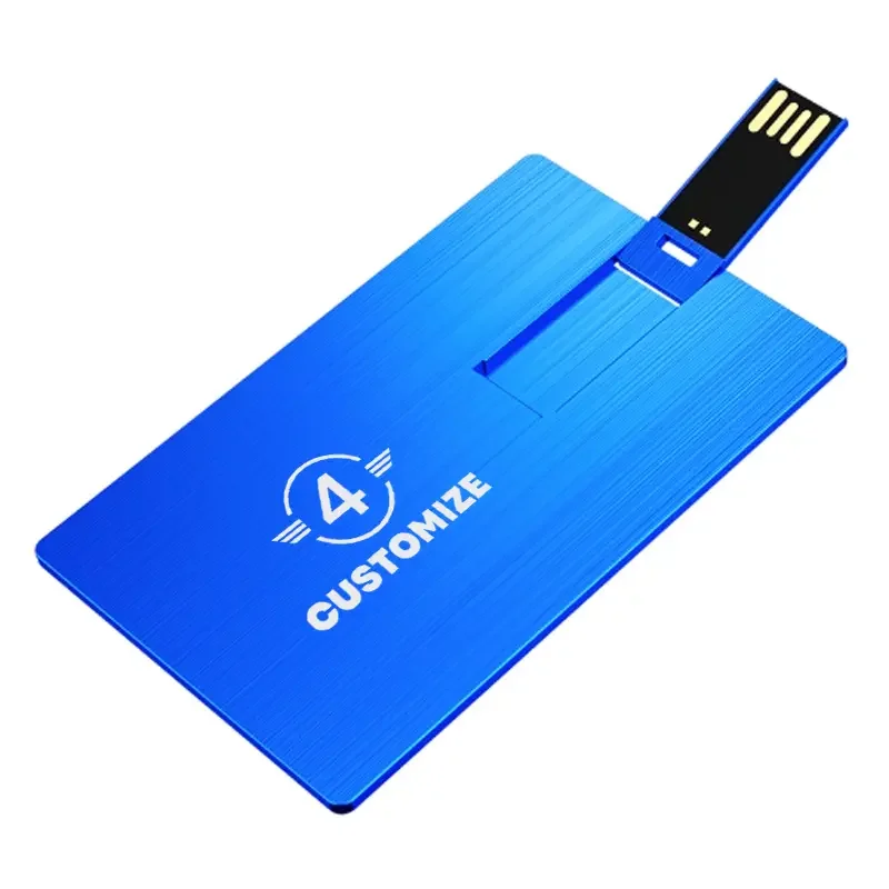 Gitra High Quality  Business Metal Card  USB Flash Drive Lasering Engraved Logo 1GB 2GB 4GB USB Pendrive 8GB 16GB 32GB 64GB 128G