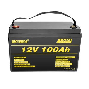 12V 100Ah Lifepo4 Lithium Iron Battery Pack Deep Cycle Times battery lifepo4 12V for solar energy system