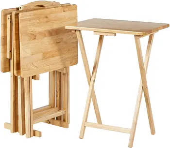 Bamboo wood tables Classic TV Dinner Folding Trays Home Office coffee tea Dining Table Writing Computer Desk