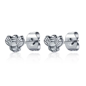 F136 Children's Gold Plated Titanium Body Piercing Butterfly Animal Shape Stud Earrings Wholesale