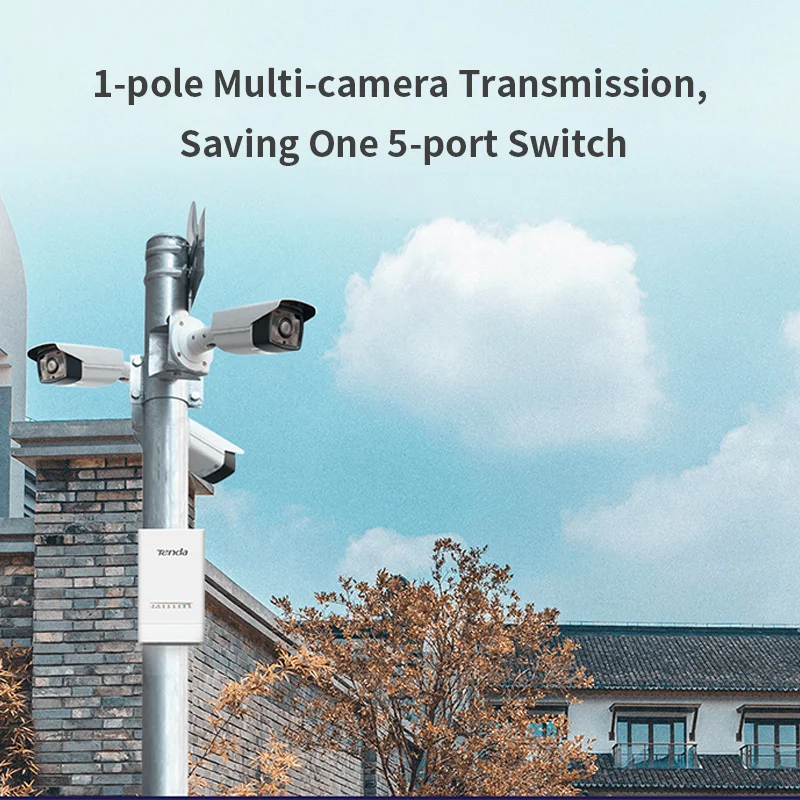 Tenda OS3 5.8GHz AC867 Long Range Outdoor CPE, 12dBi, 5km+Point to Point Wireless Bridge