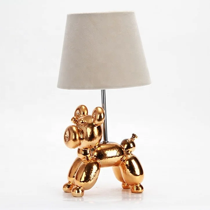 the balloon dog model ceramic desk table lamp