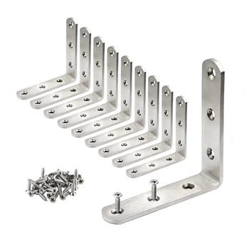 Custom High Quality Stainless Steel  90 Degree L Shape Shelf Corner Brace Angle Bracket