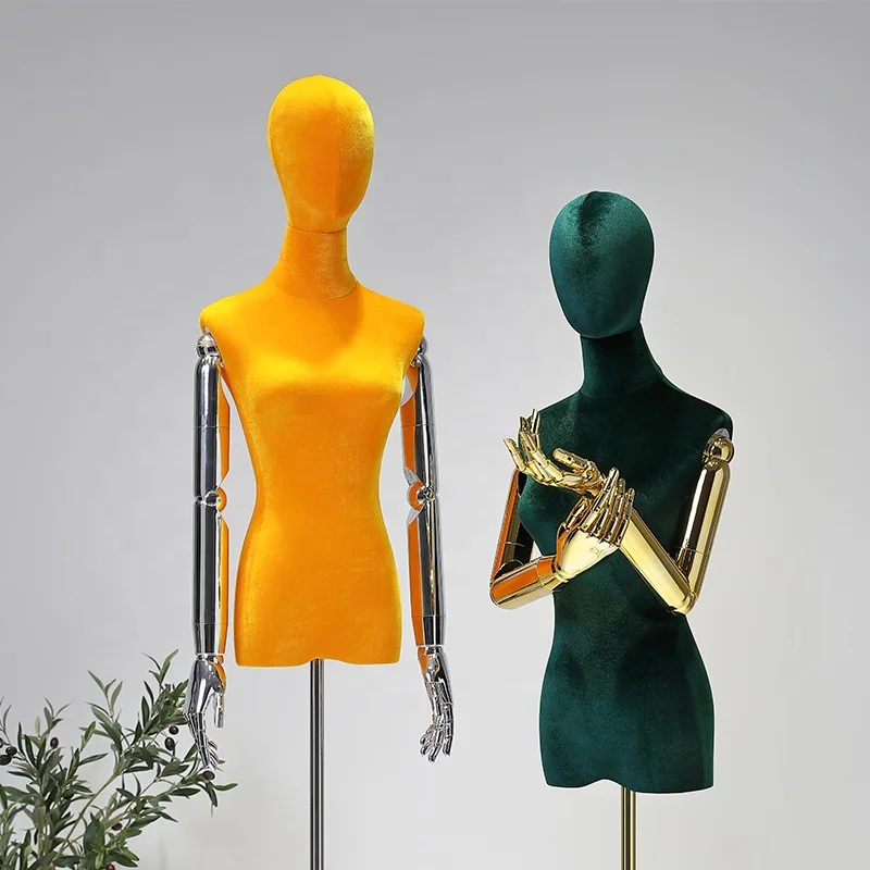 manufacturer velvet half body clothing mannequin