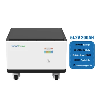 Solar 48V 1000Ah 50kWh Energy Storage Battery Stackable 51.2v 10kwh 20kwh 30kwh 50kwh Lifepo4 Lithium Ion Home Solar System
