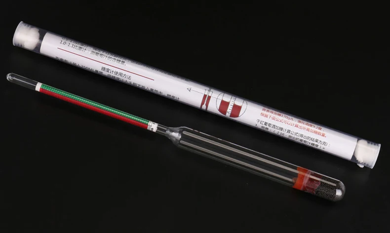 Beer & Wine Triple Scale Hydrometer Alcoholmeter Densimeter Areometer ...