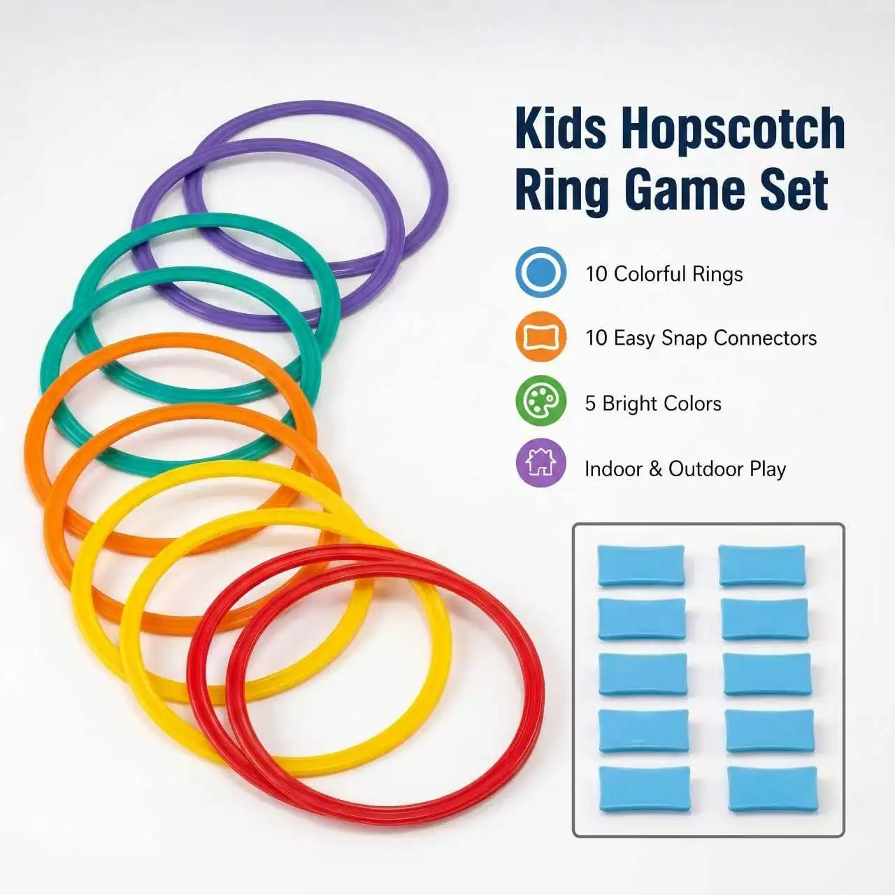 Durable Hopscotch Ring Games Kids Balance Training Toys Sensory Integration product detail 2