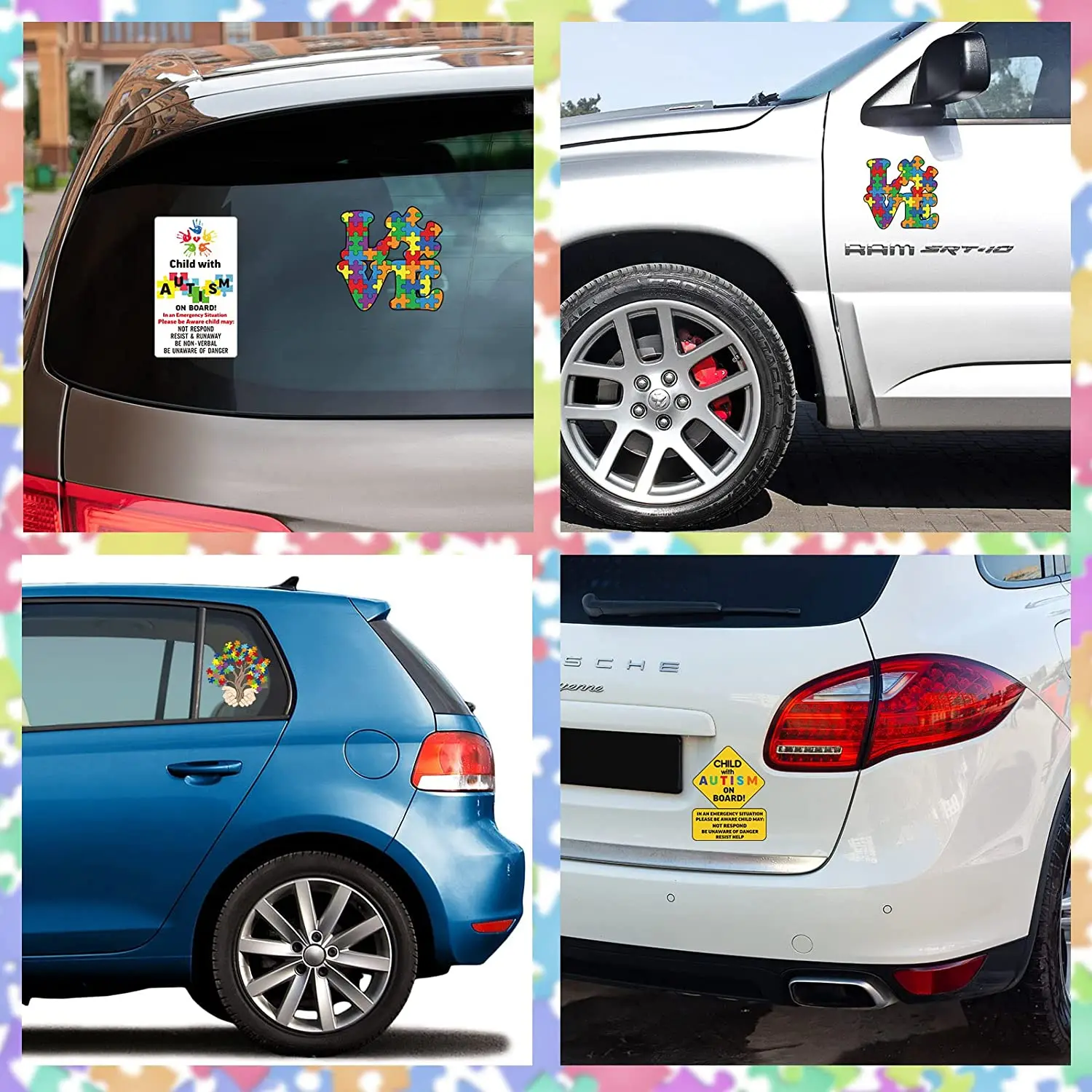 Autistic Occupant Sticker Autistic Occupant in Vehicle Stickers - Awareness & Support